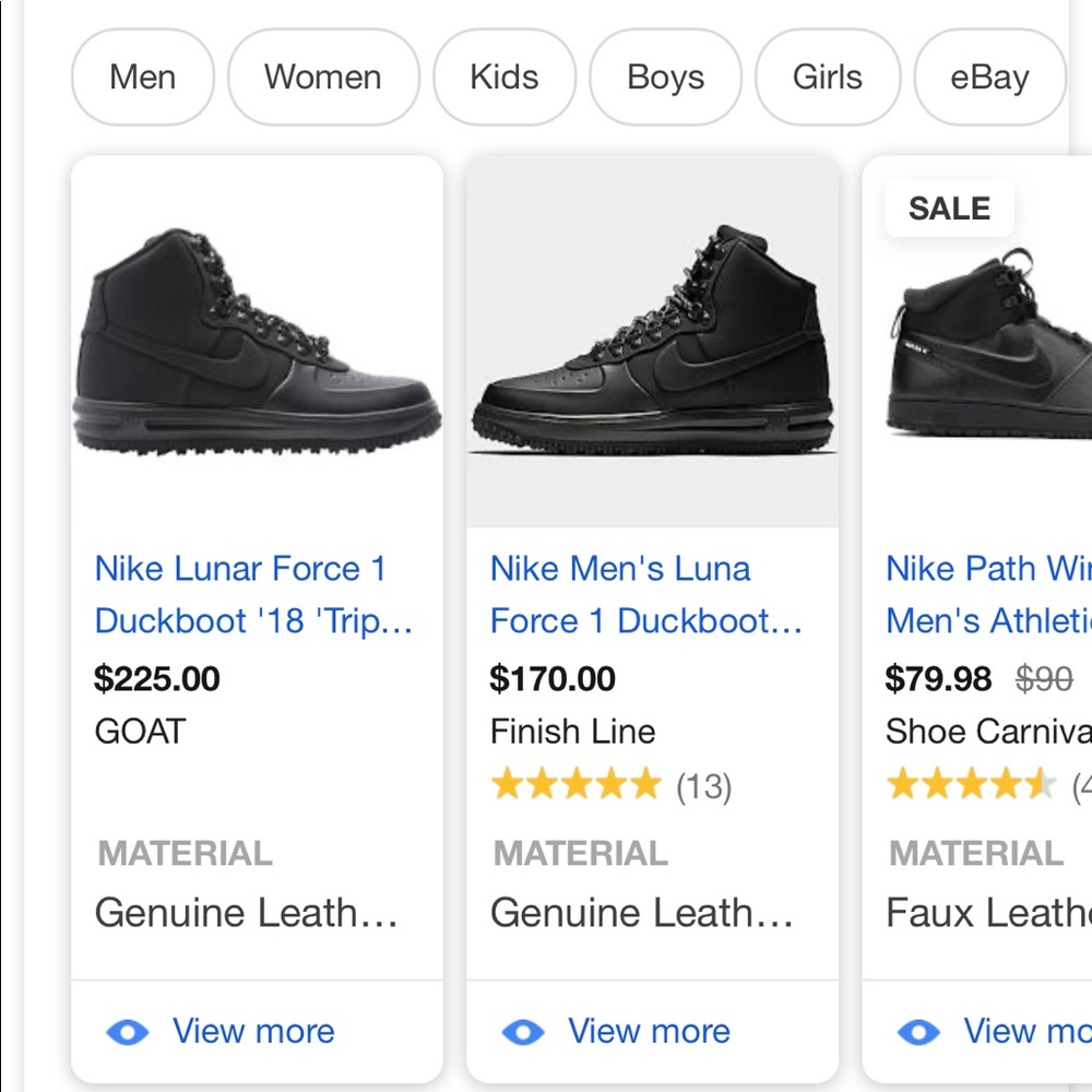 nike lunar force 1 duckboot :snow shoe ❄️ 👟